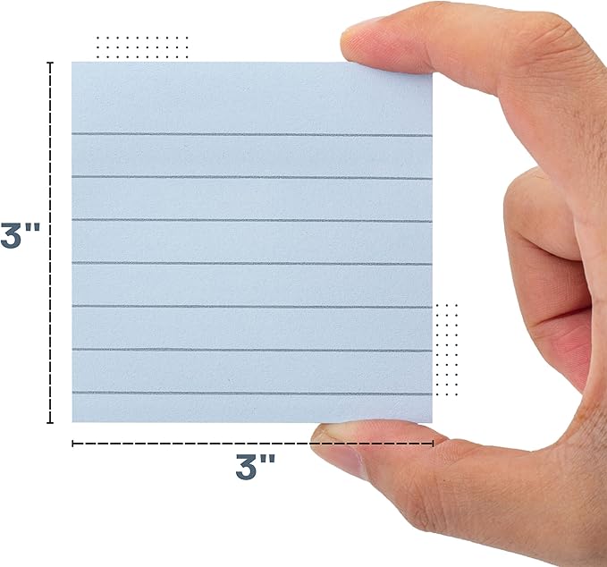 Mr. Pen- Lined Sticky Notes 3x3, 12 Pads, 720 Sheets in Total, Morandi Colors, Sticky Notes with Lines, Sticky Note Pads, Sticky Pads, Sticky Notes Lined, Colorful Sticky Notes, Mr Pen Sticky Notes