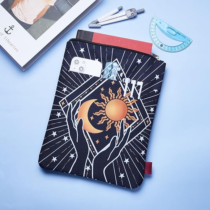 Book Sleeve for Book Lovers, Bookish Book Protector, Book Covers for Paperbacks, Washable Fabric, Book Sleeves with Zipper, Medium 11 Inch X 8.7 Inch