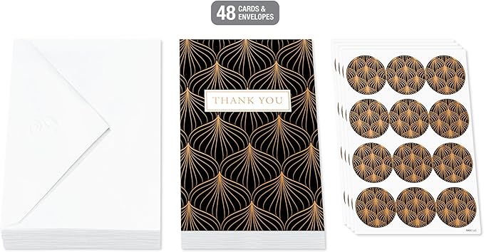 American Greetings 48-Count Blank Wedding Thank You Cards with Envelopes