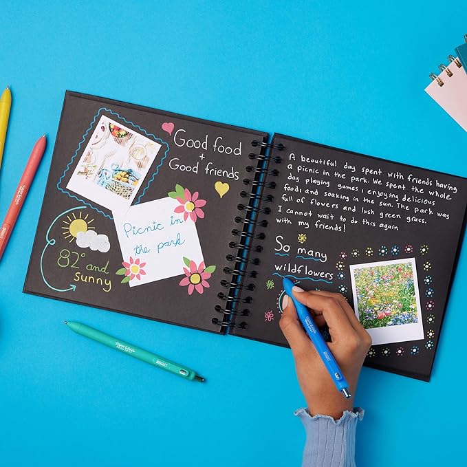 Paper Mate InkJoy Bright Gel Pens, Medium Point (0.7mm), Retractable, Assorted Opaque Ink, 6-Pack, Comfortable Grip, Vivid Colors