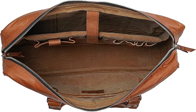 Executive Leather Briefcase Laptop Messenger Bag Satchel Office Computer Bag for Men Women(16") | Ideal for gifts | Gift for him