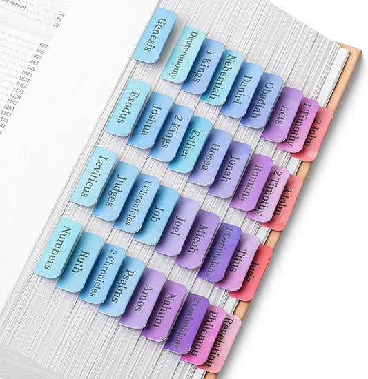 Mr. Pen- Bible Tabs, 75 Tabs, Colorful, Laminated Bible Tabs for Women and Men, Bible Tabs for Study Bible, Bible Index Tabs, Bible Book Tabs, Bible Labels Tabs, Bible Tabs