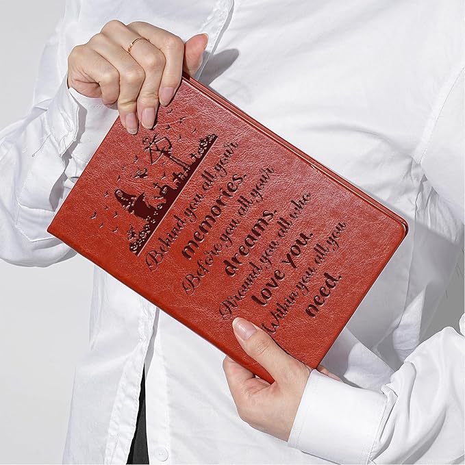 ZWYQWN Jack and Sally Gifts Leather Notebook for Women Men Nightmare Christmas Journal Notebook Nightmare Before Gifts (behind you)