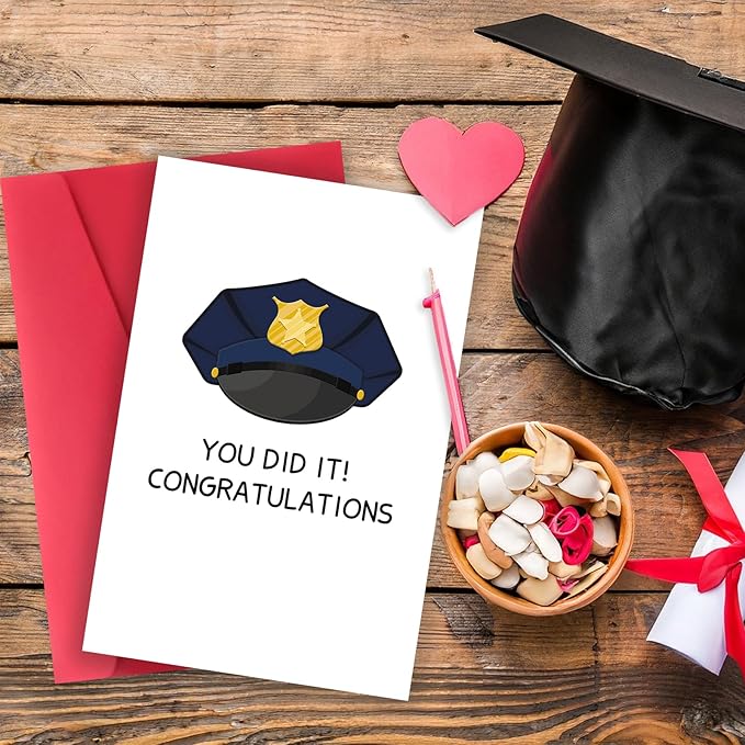 Police Academy Graduation Gifts, Police Promotion Card, Policeman Congratulations Card, Gifts for Police Officer, You Did It Card