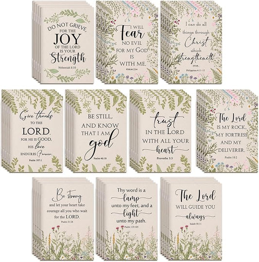 Ctosree 50 Pcs Bible Verse Prayer Journal Notebook Christian Note Pads Bulk mini Inspirational Notebook Religious Scripture Church Notepad for Women 3.15 x 5 Inches (Beige)