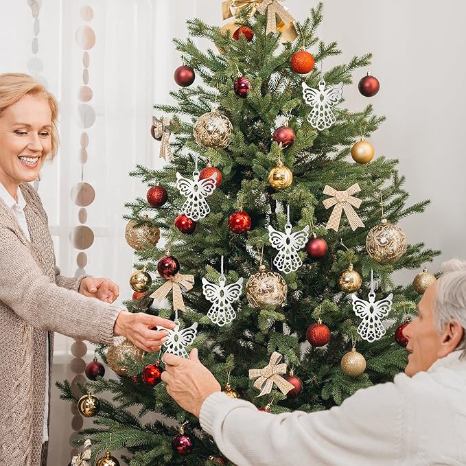 Chinco Metal Angel Bookmark Angel Charm Party Favors with Silky Tassels Angel Bookmark Bulk for Funeral Christmas Wedding Party Gift Book Lovers(40 Pieces)