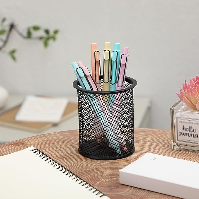 Mr. Pen- Retractable Gel Pens, 6 Pack, Black Ink Gel Pens, Pastel Barrels, Fast Dry, Gel Pens Fine Point 0.5mm, Retractable Pens, Cute Pens, Gel Ink Pens, Aesthetic Pens for Journaling Fine Tip Pens