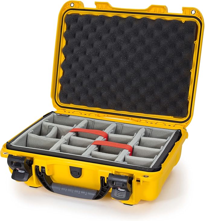 Nanuk 923 Waterproof Hard Case with Padded Dividers and Incorporated TSA Approved Travel Lock Latches - Yellow