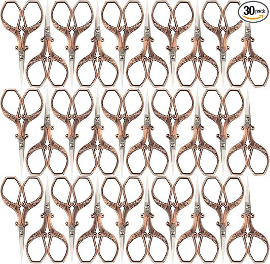 JubileeYarn Chinese Wing & Cloud Embroidery Scissors - Copper - 30 Scissors