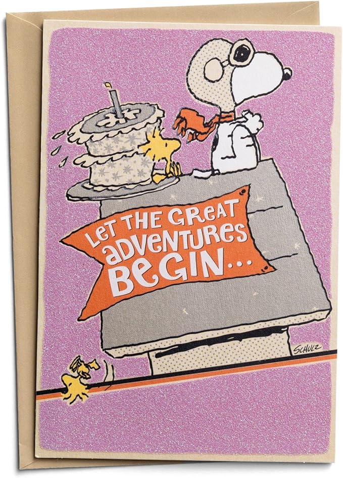 DaySpring - Peanuts Birthday - 8 Greeting Card Assortment With Envelopes