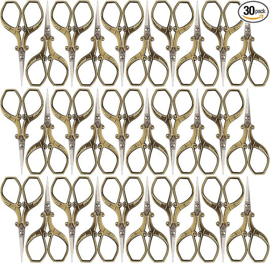 JubileeYarn Chinese Wing & Cloud Embroidery Scissors - Bronze - 30 Scissors