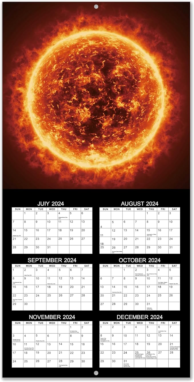 2025 Wall Calendar - 2025 Calendar, 12 Monthly Wall Calendar 2025, January 2025 - December 2025, 12" x 24" (Open), Unruled Blocks(1.2" x 1.7") Calendar 2025 with Thick Glossy Paper