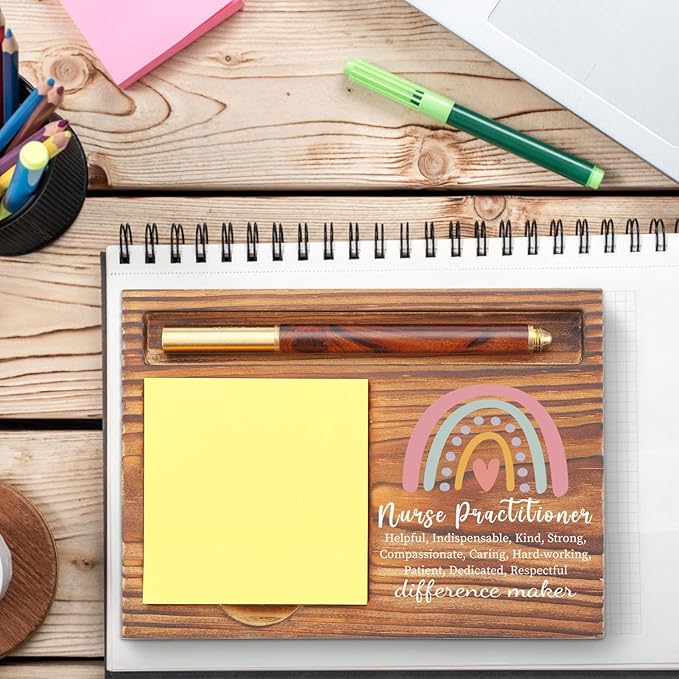 Nurse Practitioner Appreciation Gift NP Sticky Note Holder, Thank You Gift Nurse Practitioner Week Nurse Appreciation Gift, NP Graduation Gift Self-Stick Note Pad Holders TZP47