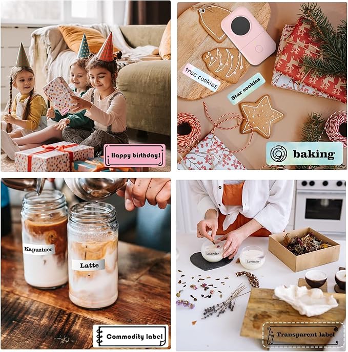 Phomemo Label Maker Machine, D30 Portable Handheld Bluetooth Mini Label Maker Printer, Multiple Templates for Smartphone Thermal Small Label Maker Rechargeable Easy to Use for Home Office School