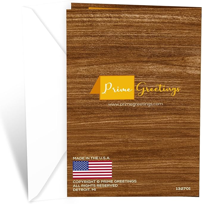 Prime Greetings Religious Birthday Card For Husband, Made in America, Eco-Friendly, Thick Card Stock with Premium Envelope 5in x 7.75in, Packaged in Protective Mailer