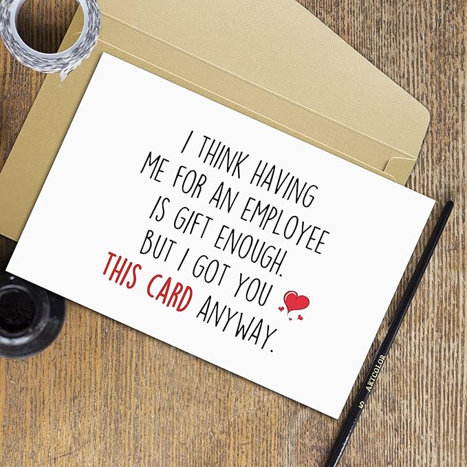 Ziwenhu Boss Day Gifts: Happy Boss Day Card, Funny & Cute Gifts for Him & Her, Going Away Gift