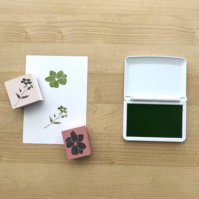 COLOP Make Series, Ink Stamp Pads, with Non-Toxic Premium Ink, Water-Based Acid-Free (Smooth Green, Make 1-1-15/16" x 3-1/2")
