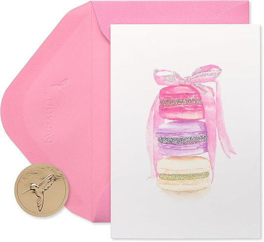 Papyrus Blank Cards with Envelopes, Stack of Macarons (14-Count)