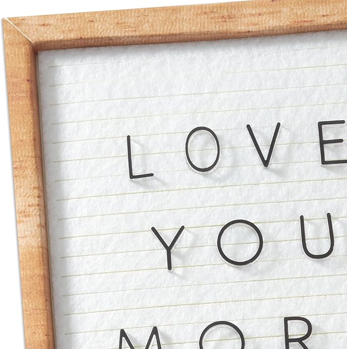 Hallmark Signature Romantic Birthday Card (Love You More Letterboard)