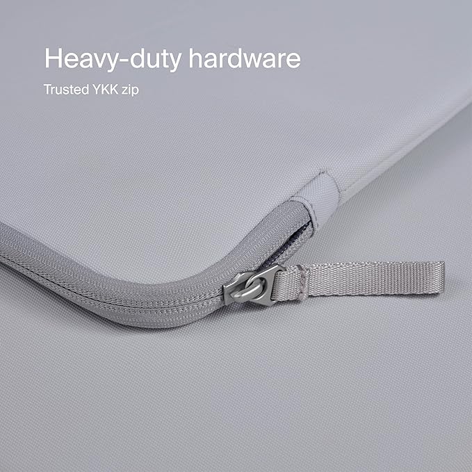 Urth Naos Laptop Sleeve - 13-14 Inch Padded, Water Resistant, Recycled Laptop Case Compatible with MacBook Air/Pro in Ash Grey