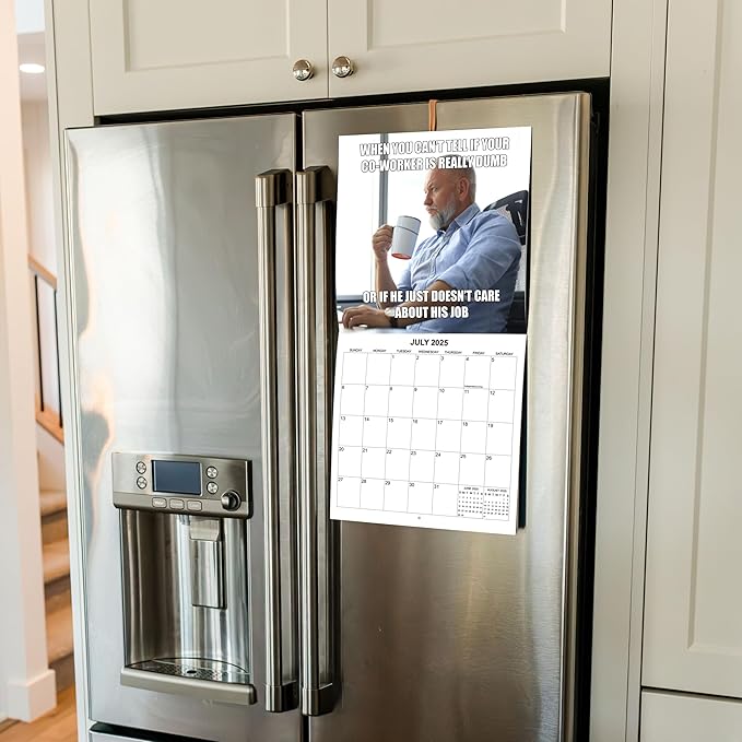 2025 Demotivational Calendar - Meme Edition of The Disgruntled Employee's Guide to the Daily Grind Monthly Wall Calendar | 12 x 24 | Funny Work Calendar