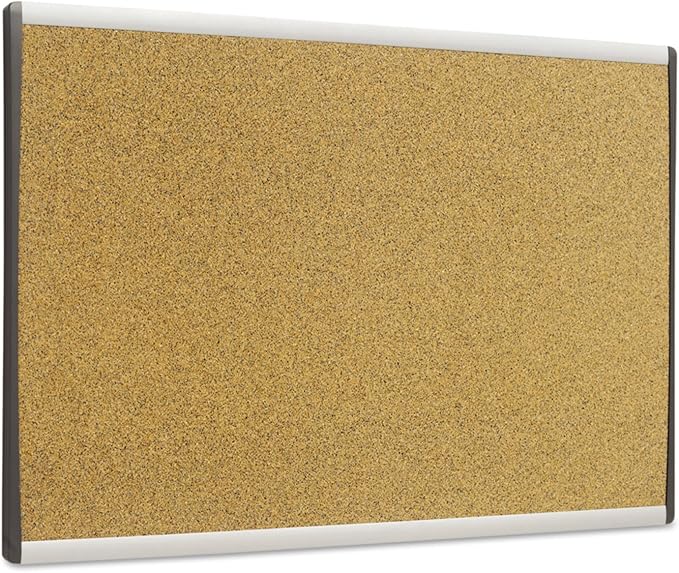 Quartet Bulletin Board, 30" x 18", Corkboard, Cubicle, Arc, Aluminum Frame (ARCB3018)
