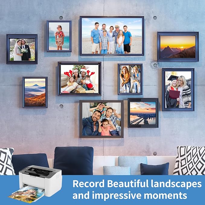 Glossy Photo Paper 11×14inches, 30 Sheets Inkjet Photo Printer Paper, Instant Dry Picture Paper for DIY Chip Bag, Flyers, Cards, Calendars and Brochures(180gsm/48lb)