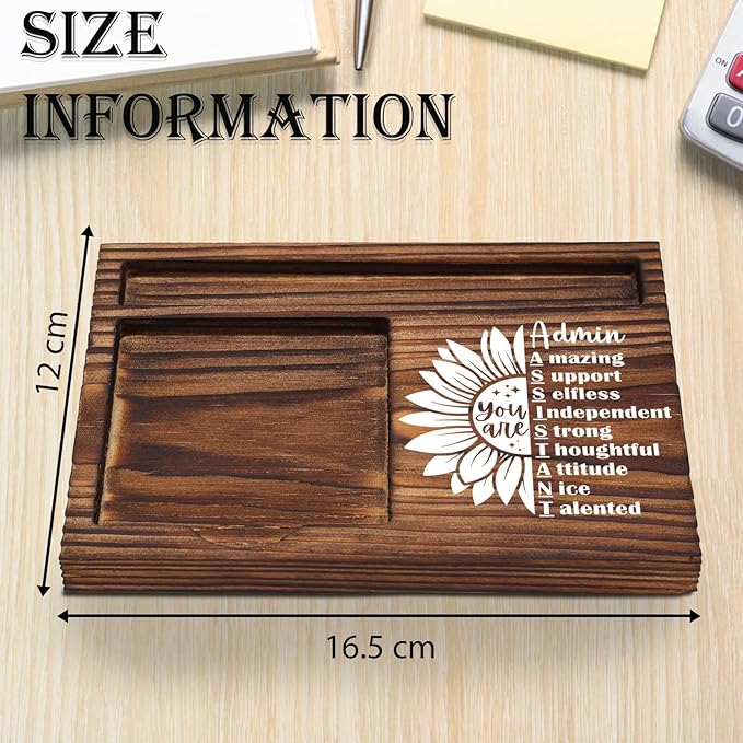 Admin Assistant Appreciation Gifts, Thank You Gifts for Administrative Assistant Office Assistant Secretary Front Desk, Admin Assistant Desk Self-Stick Note Pad Holders TZP07
