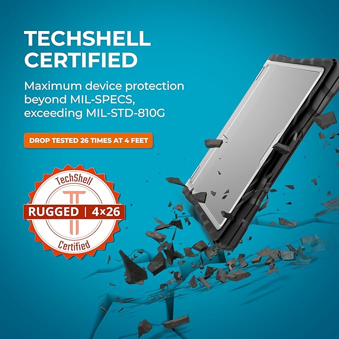 Gumdrop DropTech Hard Shell Laptop Case Fits Dell Latitude 5350 | 5340 13-inch (2-in-1) Rugged Drop Tested Shockproof Reliable Device Protection for Office, Travel, Business and Professionals - Black