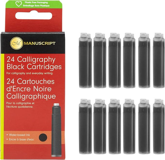 Manuscript Ink Refills - Black, Pkg of 24