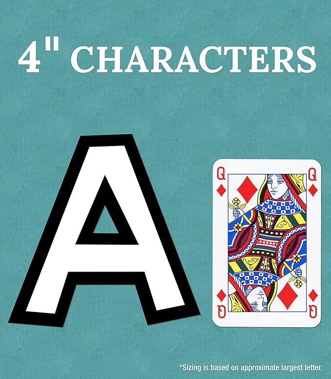 Carson-Dellosa White with Black Trim Combo Pack Bulletin Board Letters