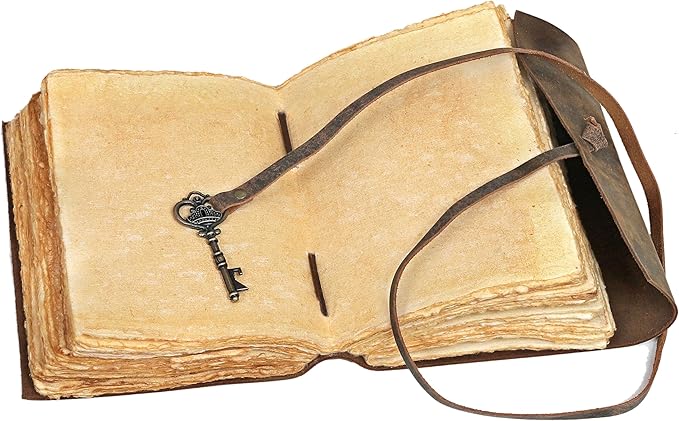cuero Compass Vintage Leather Journal Antique Handmade Leather Bound Journal with Deckle Edge Paper Diary Leather Sketchbook Drawing Journal Notebook Great Gift Men & Women (Tawny Brown, 8X10 Inch)