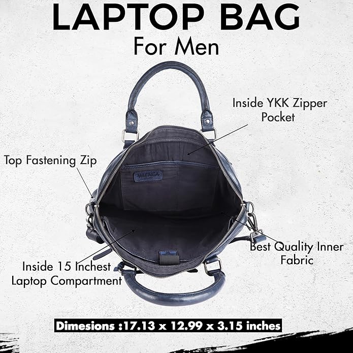 Genuine Leather Laptop Bag For Men 15 Inch, Messenger Bag For Women