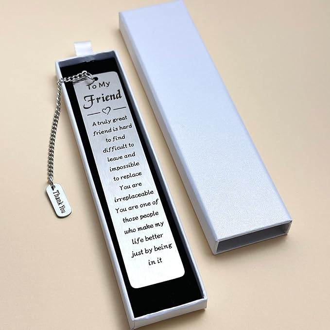 Bookmark Christamas Gifts for Best Friend, Friendship Gift for Women, Stocking Stuffers for BFF Sentimental Gifts Birthday Graduation Gifts for Women Female Friend Gift Ideas