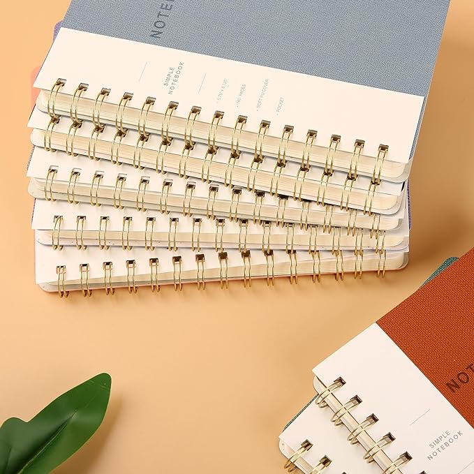 Lined Spiral Notebook College Ruled A5 Journal Book for Note Taking, 160 Pages Writing Journal for Office and Home School Supplies 5.8x8.2 inch - Pink Life