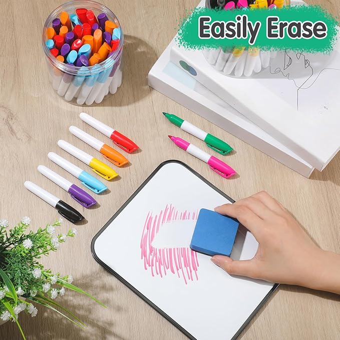 Ctosree 80 Pcs Mini Markers for Nurses Badge Mini Markers with Golf Keychain Clips Golf Ball Point for Office Classroom Supplies(Dry Erase)