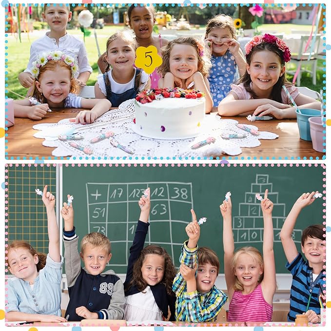 Chinco 12 Pieces Retractable Unicorn Pens 4-in-1 Multicolor Ballpoint Pen Unicorn Candy Party Favor Colored Ink Mini Party Favors for Girls Kids Classroom Prizes Birthday Gifts(Fat Unicorn)