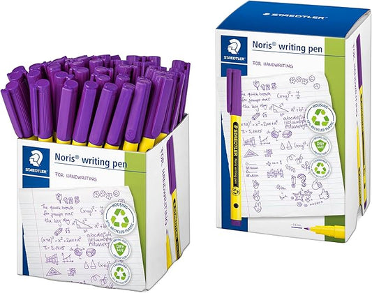 STAEDTLER 307-6 CT50 Noris Handwriting Pen - Violet (Tub of 50)