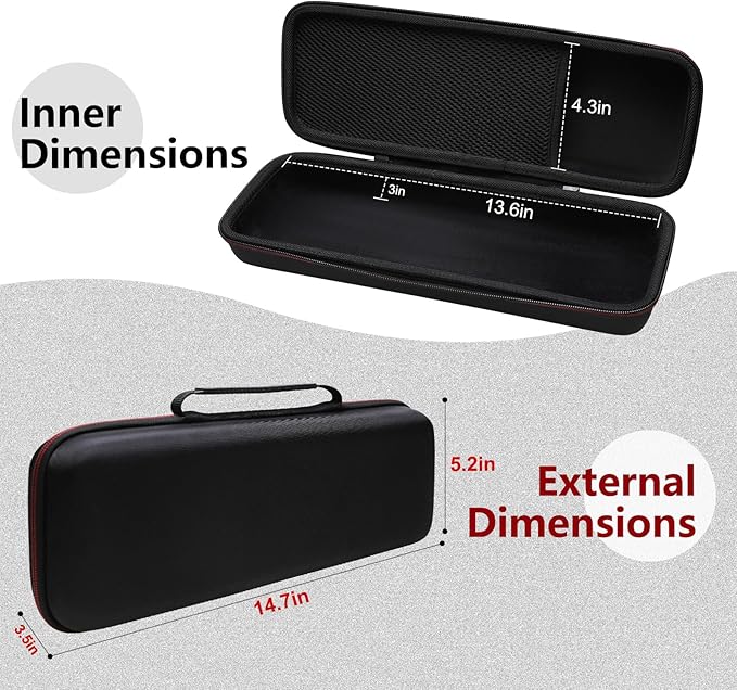 LTGEM Hard Case for Epson Workforce ES-200 / ES-300W / ES-300WR Portable Document Scanner - Travel Protective Carrying Storage Bag