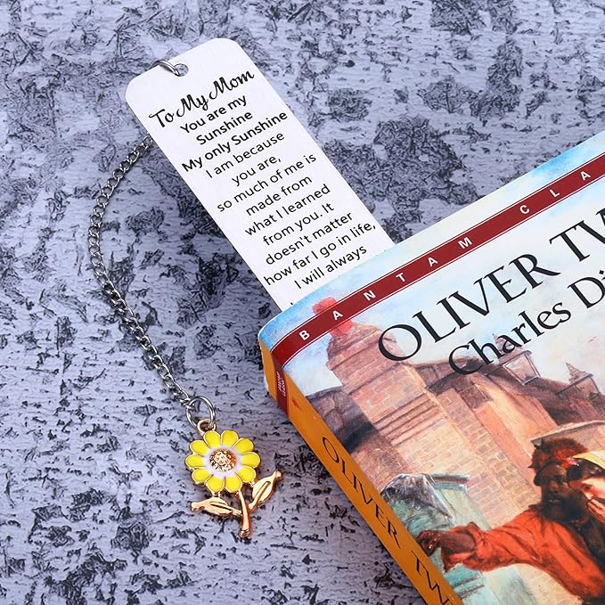 Bookmark Gifts for Mom Mother’s Day Gifts for Mom Mother Mommy from Daughter Christmas Stocking Stuffers Gift for Mom from Daughter Teens Girls Birthday Mom Gifts for Book Lover You are My Sunshine
