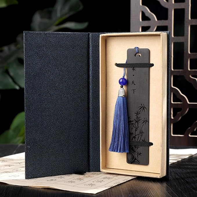 Wooden Bookmark Engraved Book Mark Vintage Style Best Unique Gifts Set for Book Lovers,Women,Men,Teacher,Birthday Present