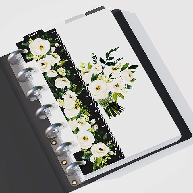 Discagenda Rosa Blanca Today Marker Ruler and Dividers Set for Planner Personal Organizer, Compatible with HP Mini