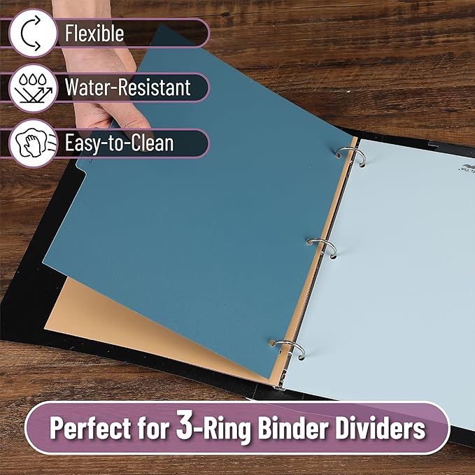 Mr. Pen- Binder Dividers, 6 Tab Dividers, Pack of 2 Sets (12 Dividers Total), Dividers, Plastic Dividers for 3 Ring Binder, Binder Dividers with Tabs, Binder Tabs, 3 Ring Binder Dividers
