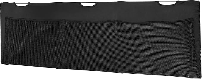 Mount-It! Under Desk Modesty Panel for Office Desks and Sit Stand Workstations [60 Inches Wide] Mesh Organizer Pockets for Cables and Wires (Black)