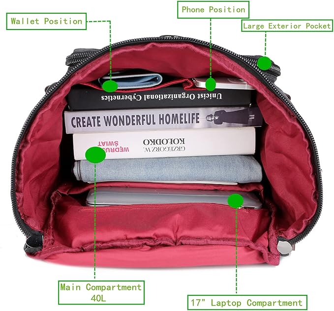 BAOSHA Canvas Weekender Travel Duffel Backpack Hybrid Hiking Rucksack Laptop Backpack for Outdoor Sports Gym HB-26(Black)