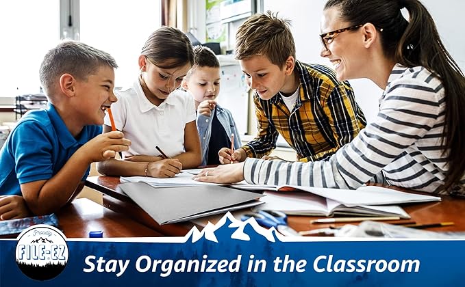 FILE-EZ Two-Pocket Folders, Gray, 125-Pack, Textured Paper, Letter Size (EZ-32430)