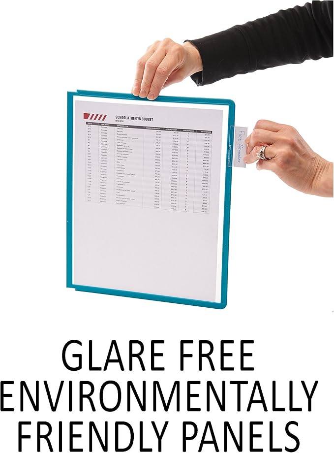 DURABLE Desktop Reference System, 10 Double-Sided Panels, Letter-Size, Assorted Colors, SHERPA Design (554200)