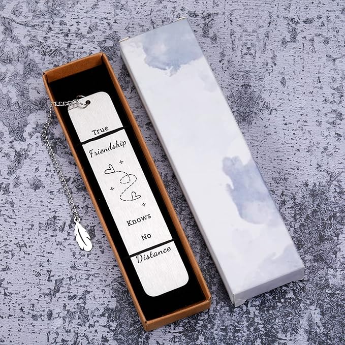 Long Distance Friendship Bookmark Going Away Gifts for Women Men Best Friends BFF Besties BFF Soul Sisters Girls Teens Kids Leaving Moving Birthday Christmas Graduation Wedding Farewell Gifts for Her