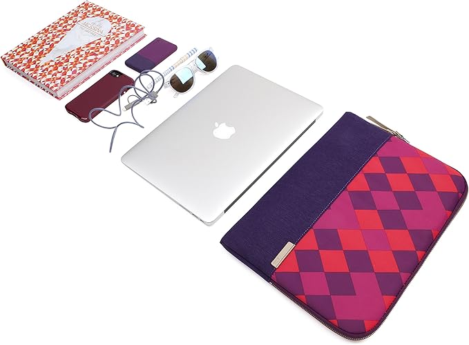 STM Grace, Women's Laptop Sleeve for 15-Inch MacBooks and Ultrabooks - Purple Diamonds (stm-114-106P-24)