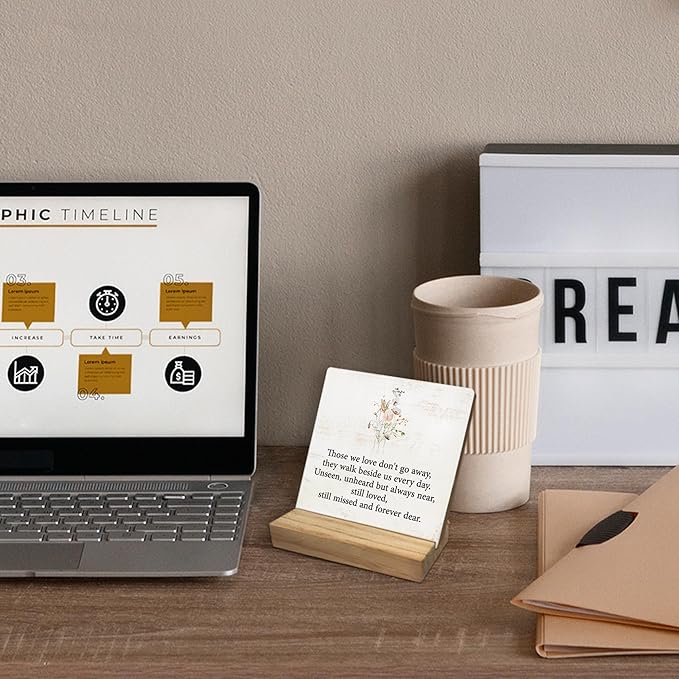 Inspirational Gifts for Women Home Desk Decor, Motivational Quotes Wooden Plaque Sign Desk with Wooden Stand, Positive Birthday Thanksgiving Gifts for Women Mom Aunt Family Friends